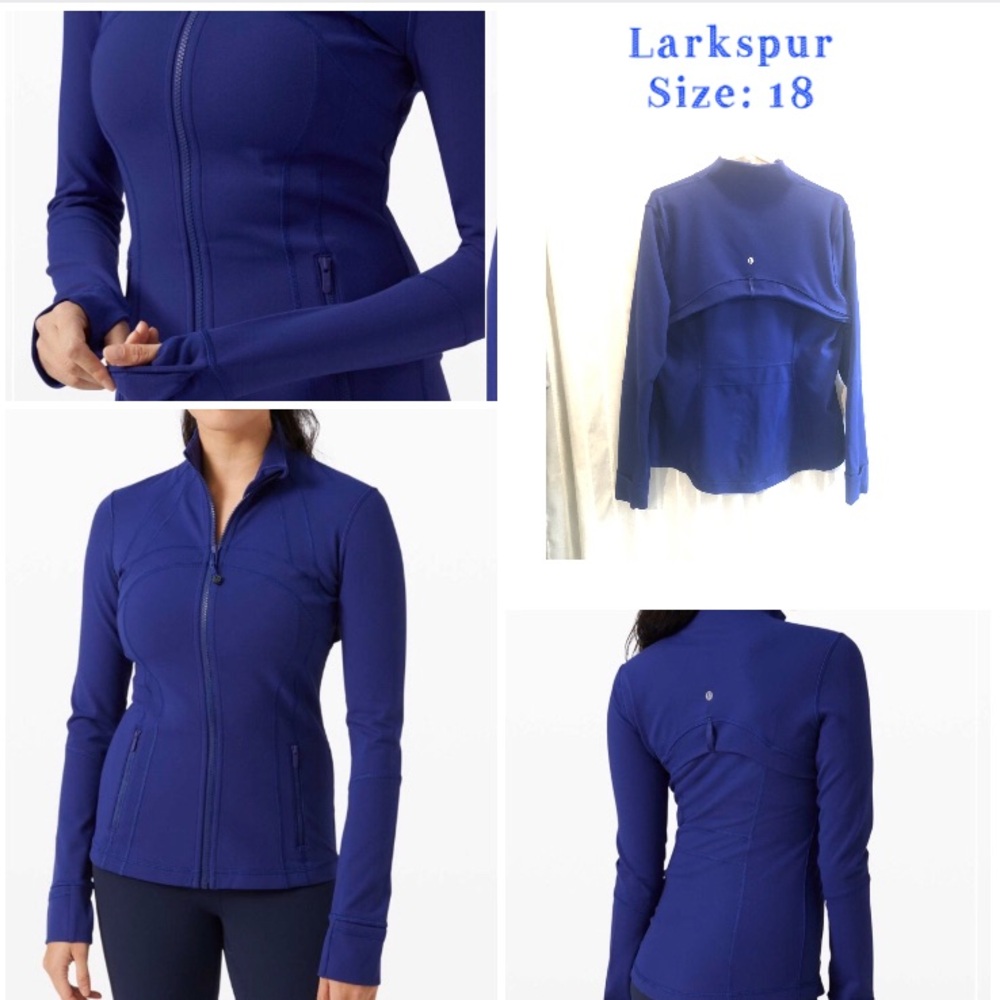 Lululemon Define Jacket *Luon in Larkspur, Plus Size 18 XXL Full Zip Coat Blue